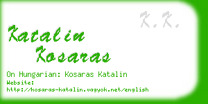 katalin kosaras business card